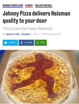 Heisman Pizza Article