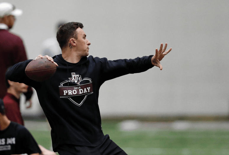 Johnny Manziel at the Texas A&M Pro Day